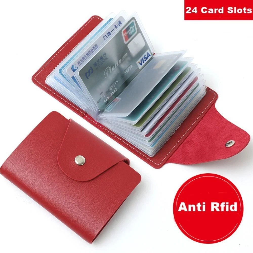 24 Slots Bits Card Holder Bag Simple Credit ID Card Organizer