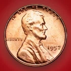 1957-P Lincoln Wheat Cent, Reverse, AU 1c, Superb condition, Fast shipping.