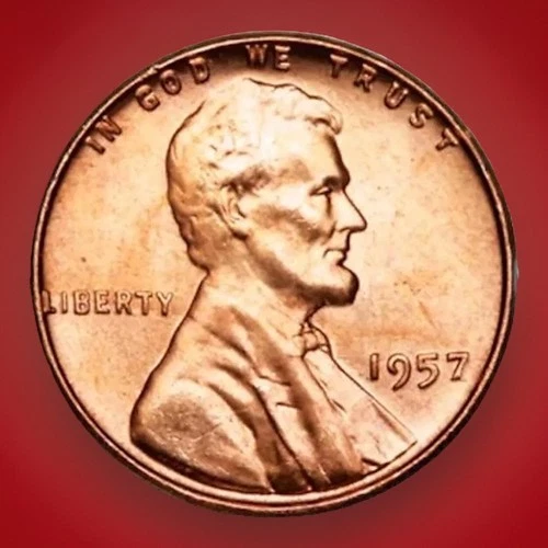 1957-P Lincoln Wheat Cent, Reverse, AU 1c, Superb condition, Fast shipping.