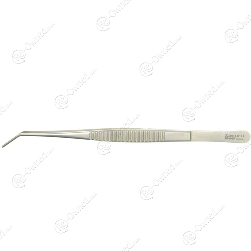 Aesculap FB403R DeBakey Atraumatic Forceps Angled Tip , 2mm Tip Size, 8in