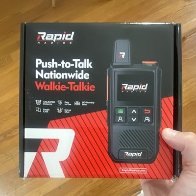 Rapid Radios G1 Push-to-Talk Nationwide Walkie-Talkie Black Unlimited Distance