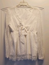 Camicia bianca senza marchio pizzo trasparente LS cravatta davanti tg. L