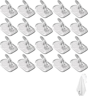20 Stück Magische Haken Selbstklebende Haken Klebehaken Transparente Magischer H - Bild 1 von 4