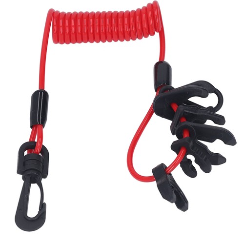 Interruptor de motor de barco cordón amarre de seguridad parada de emergencia resorte cable PU para - Imagen 2 de 22