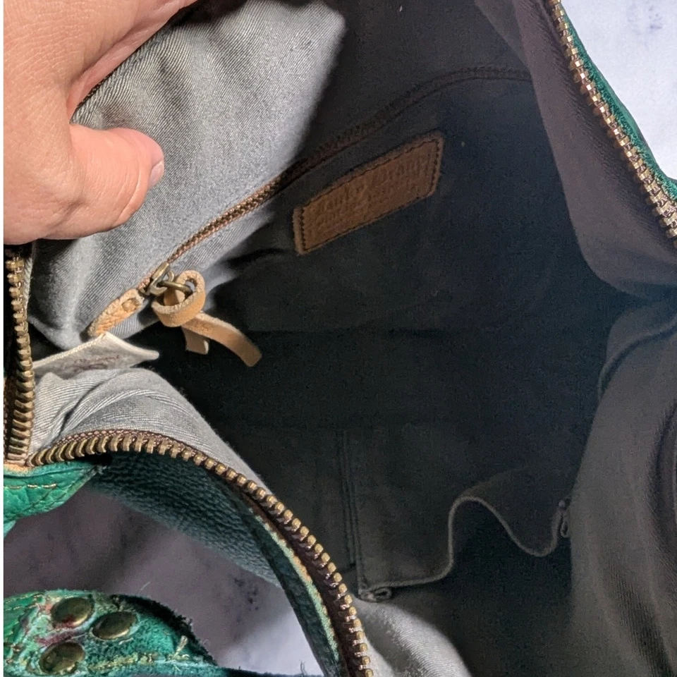 Bolso de Hombro Lucky Brand Jade Cuero Pesado Superior Cremallera Holgado Hobo Boho Foto 4 de 4
