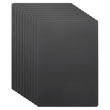 10pcs Metal Business Cards Blank 4.7x3.1x0.016 Inch Brushed Laser Engrave Gray