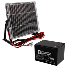 Mighty Max 12 VOLT 12 AH SLA BATTERY F2 WITH 12V SOLAR PANEL CHARGER