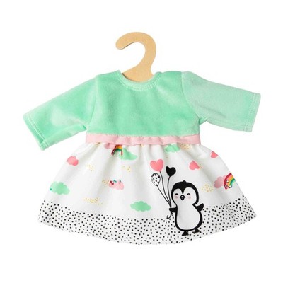 Heless 2124 - Dress for Dolls in Penguin Polka Dot Design, Soft Velour and with