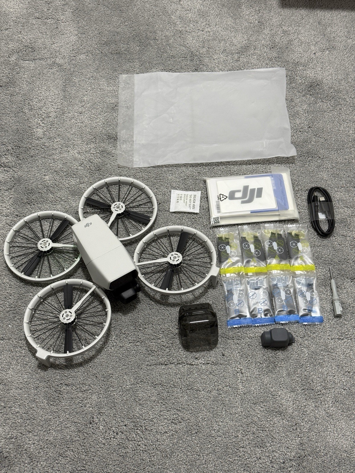 DJI Flip Drone Only & 1 Battery Unactivated & Extras (Optional Dji Care Refresh)