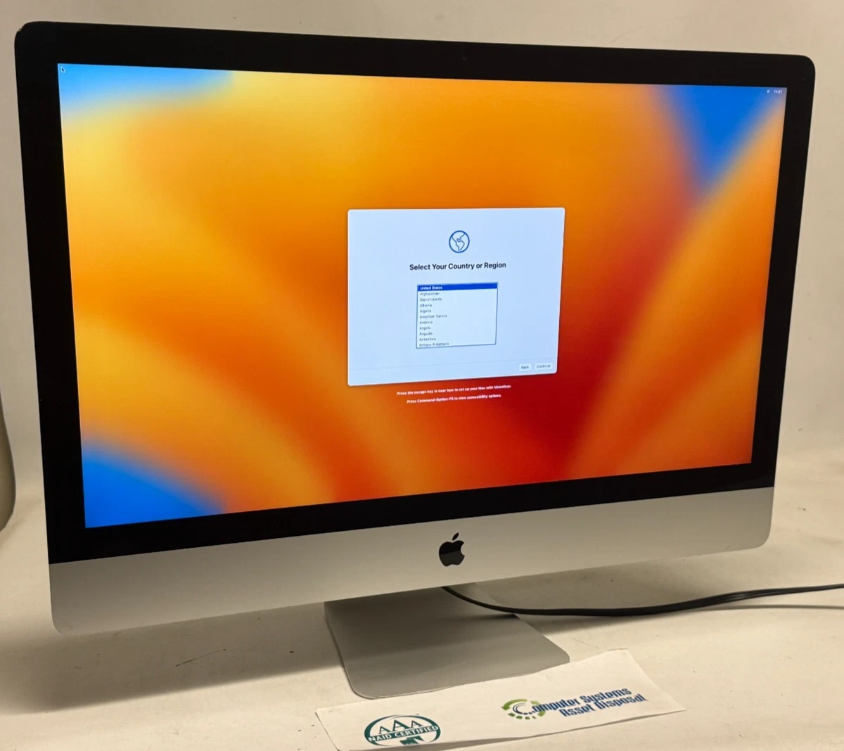 Apple iMac Intel Core i7 7th Gen. 2017 Release Year Apple Desktops