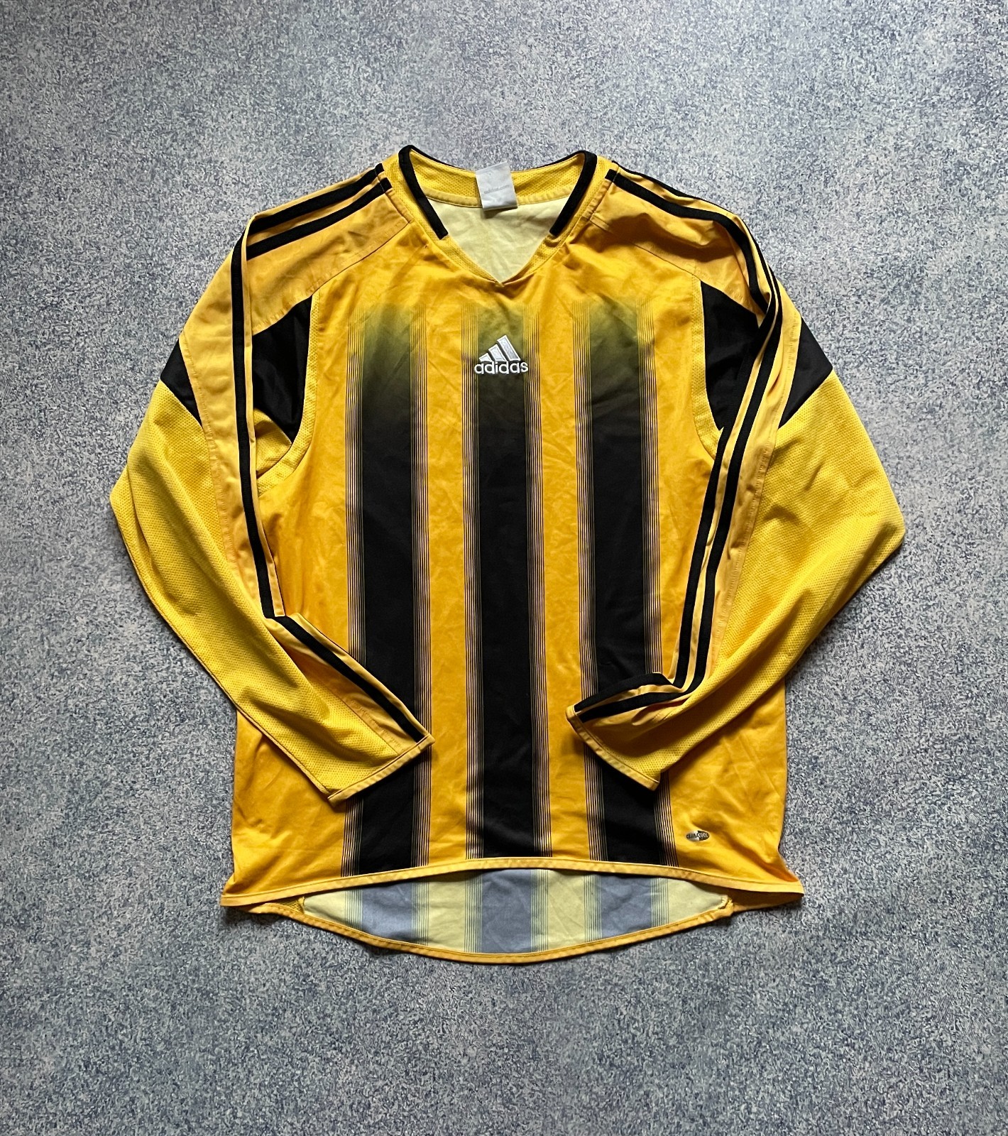 Adidas 2005 Template Football Shirt Jersey Yellow Size M Long Sleeve Vintage