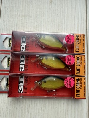 DUEL 3DS FLAT CRANK 55mm 7.5g Floating Lure 3D Prism Japan Fishing Gear