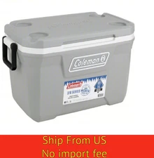 COLEMAN Chest Cooler: Gray, 80 Cans, 52 qt Cooler Capacity, 3 day Ice (e12)