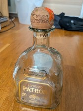 PATRON REPOSADO EMPTY Bottle TEQUILA 700ml Mexico Upcycle Weddings Original Cork