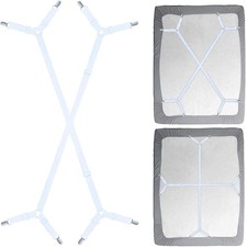 Sheet Fasteners Suspenders Straps - Adjustable Crisscross Bed Sheets Holder Clip
