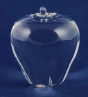 Vintage Signed Steuben Crystal Art Glass Apple Paperweight