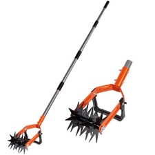 Rotary Cultivator Tool Adjustable Garden Hand Tiller with Stainless Steel Pole 2