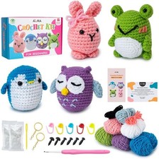 Learn to Crochet Kit for Beginners Kids and Adults, Premium 4 Animal Pattern ...