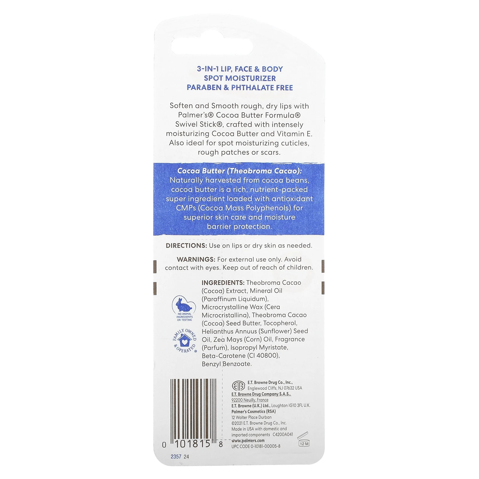 Cocoa Butter Formula&reg; with Vitamin E, Swivel Stick, 0.5 oz (14 g)