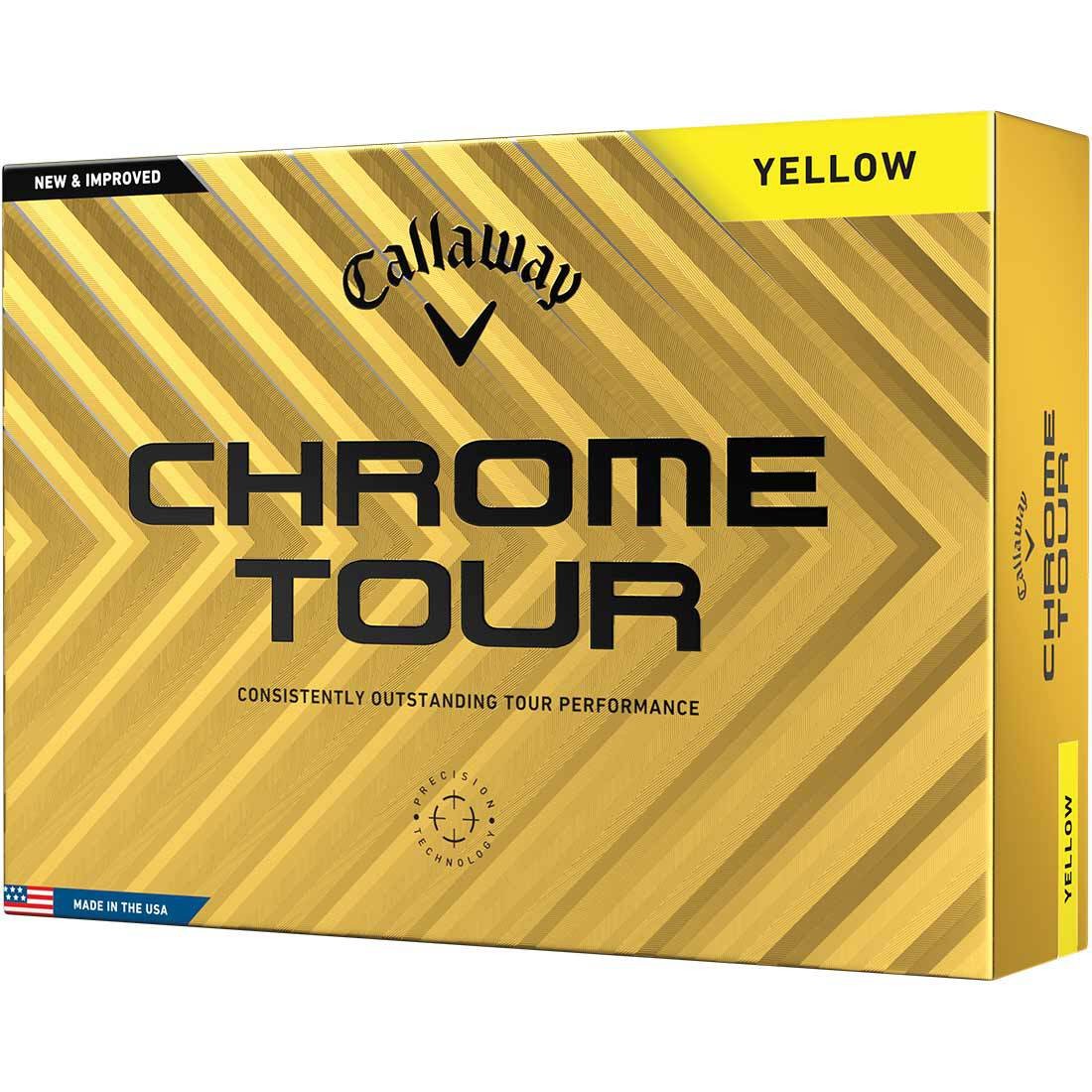 Callaway 2024 Chrome Tour Golf Balls, Men's, Yellow
