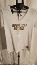 NIKE Hook 'Em Horns Womens Texas Longhorns Size XL White Slim Fit Tee