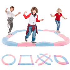 Costzon Wavy Balance Beam for Kids, 20-Piece Toddler Stepping Stones w/Textur...