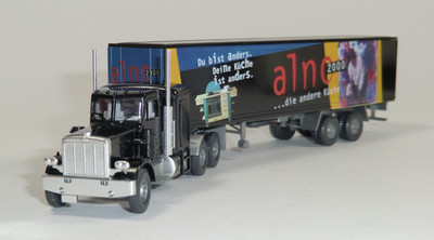 Wiking - Peterbilt 359 Koffersattelzug ''Alno'', SoMo nur 1998, 1:87 #25-SV863/K39