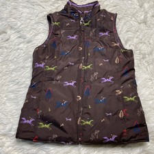 Ariat Vest Girls Medium Horse Print Full Zip Reversible Equestrian Riding