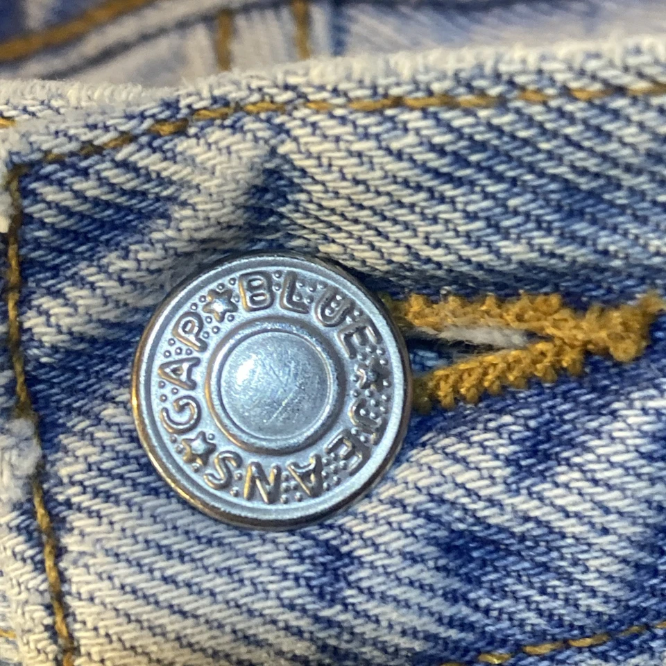 Pantalones de mezclilla holgados Gap para hombre 34x32 azules pierna ancha holgados descoloridos desgastados relajados. 00A Foto 2 de 4