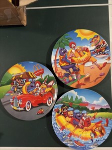 Lot Of 3 1998 Ronald McDonald’s Plate Set