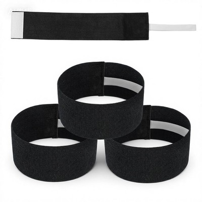 3 PCS Black Arm Band Elastic Captain Armbands Football Mourning Funeral Decor