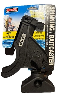 Scotty 280 Bait Caster/Spinning Rod Holder w/241 Deck/Side Mount - Black - Image 1 of 3