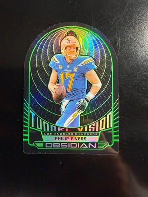 PHILIP RIVERS 2019 Obsidian Tunnel Vision Die Cut Electric Etch Green /25 LAC