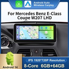 10.25" Android 14 Autoradio 64GB GPS Navi F&uuml;r Mercedes E-Klasse W207/A207 NTG4.5