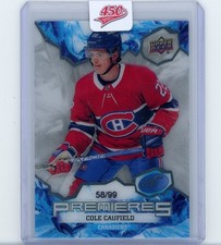 2021-22 Upper Deck Ice Premieres Cole Caufield 58/99