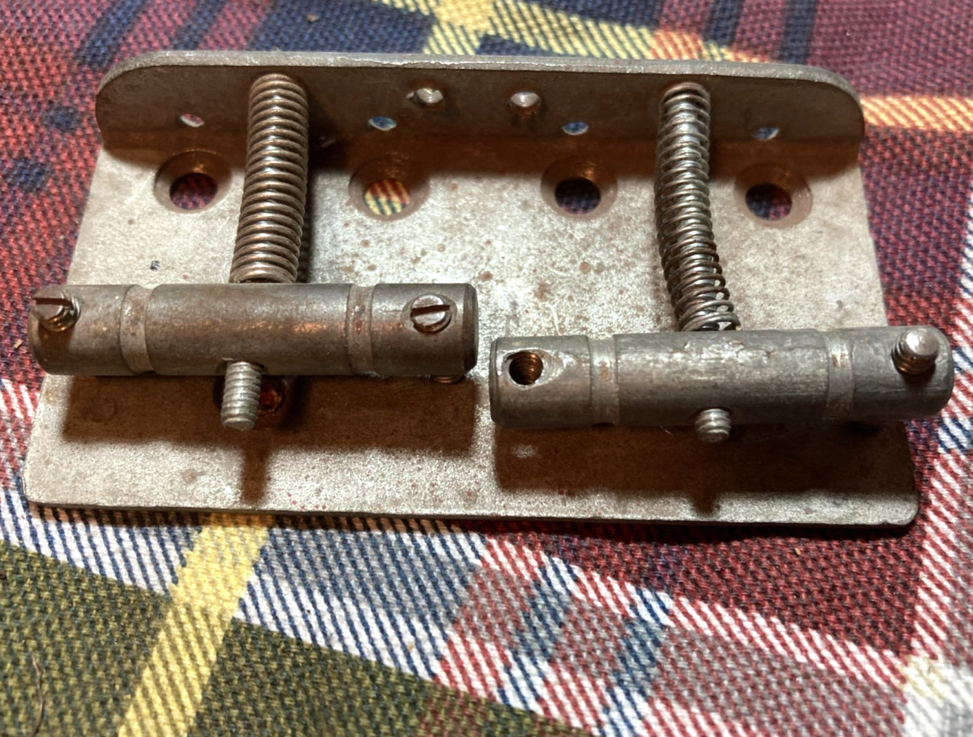Vintage Japan Telecaster Bass Bridge, Missing 1 Saddle Screw  ~  Ibanez, Teisco