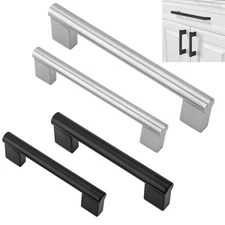 Modern Cabinet Handles Brushed Nickel Bar Pulls Kitchen Drawer Stainless Steel