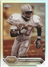 2023 Topps Composite Chrome Barry Sanders Sepia Refractor SP Detroit Lions HOF