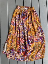 Casual Corner Vintage Boho Floral Paisley Festival Concert Skirt S