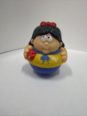 Hasbro 6 Weeble Wobbles Snow White queen  used 