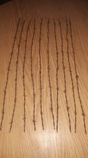 10 pcs. vintage barbed wire 24 inch. weathered, rusty, 1900s midwest