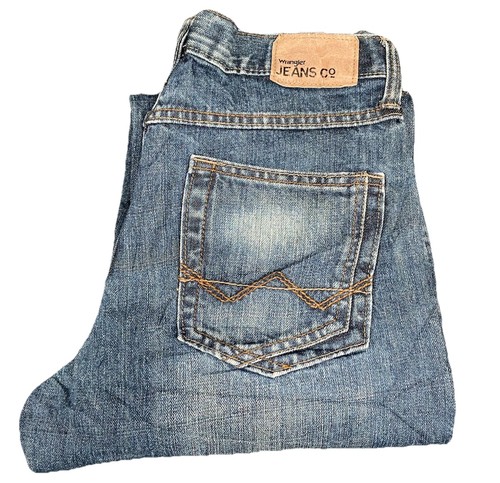 Wrangler Jeans Co. Men’s Blue Relaxed Straight Denim Jeans Size 29x30