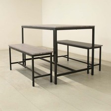 Nebraska Oak Table with Bench Seating - LIVI011