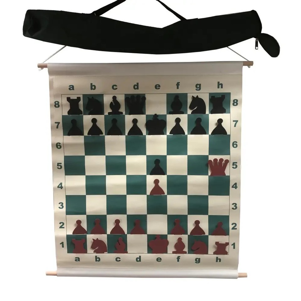 CHESS SLOTTED 27" DEMO BOARD w/ Pieces & Bag - 3" Squares | eBay