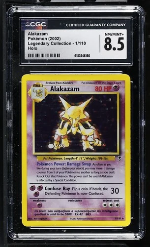 CGC 8.5 Alakazam 1/110 Legendary Collection Holo Pokemon Card
