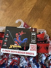 Marvel Spider-Man Boys 4 Pack Boxer Brief Underwear Size 6 Multicolor Stretch