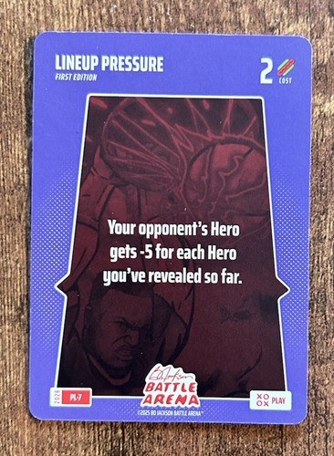 2026 Bo Jackson Battle Arena Play Card #PL-7 Lineup Pressure 1st Edition SSP