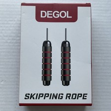 DEGOL Skipping Rope w/ Ball Bearings Rapid Speed Jump Rope Cable New