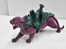 Vintage Motu PANTHOR 100% Complete Figure Skeletor's Cat Purple Flocked 1983