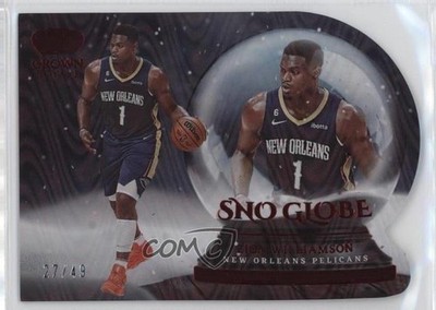 2022-23 Panini Crown Royale Sno Globe Red 27/49 Zion Williamson #2 g2u